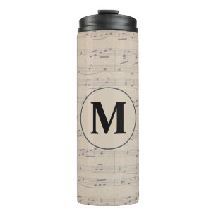 Vintage Musiknote Thermosbecher