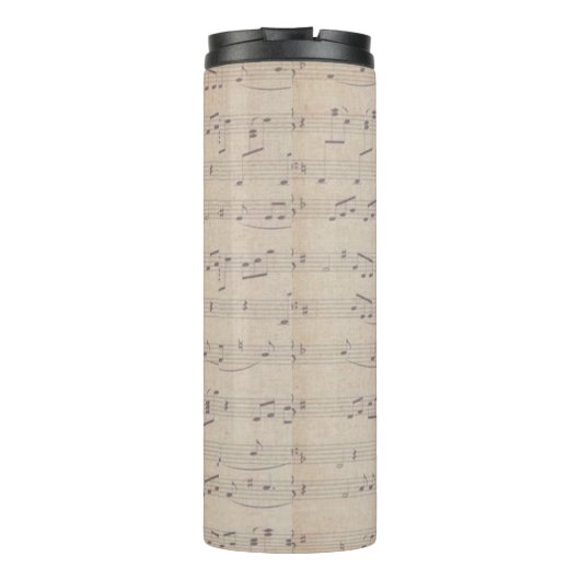 Vintage Musiknote Thermosbecher (Rückseite)