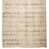 Vintage Musiknoten Eleganter Duschvorhang (Vorderseite)