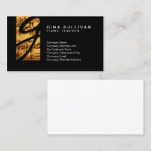 Vintage Musiknoten für Klavierlehrer Monogram Musi Visitenkarte (Vorne/Hinten)