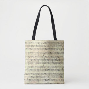 Vintage-Musiknoten-Muster Musik-Thema Musiker Tasche