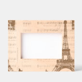 Vintage Musiknoten Paris Eiffel Tower Geätzte Rahmen (Vorderseite)