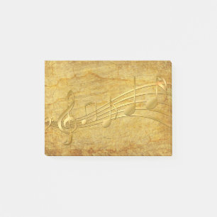 Vintage Musiknoten Post-it Klebezettel
