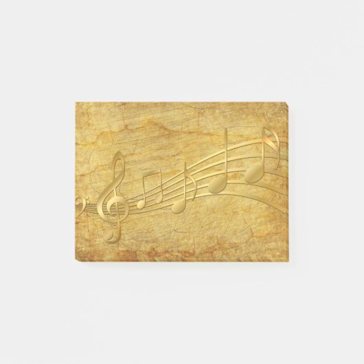 Vintage Musiknoten Post-it Klebezettel (Vorderseite)