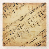 Vintage Musikpartie Glasuntersetzer (Vorderseite)