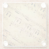 Vintage Musikpartie Glasuntersetzer (Rückseite)