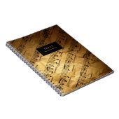 Vintage Musikpartitur Notizblock (Rechte Seite)