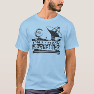 Vintage-Musikplattenladen-Übertragungsgrafik T-Shirt