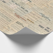 Vintage Musiksammlung Geschenkpapier (Ecke)