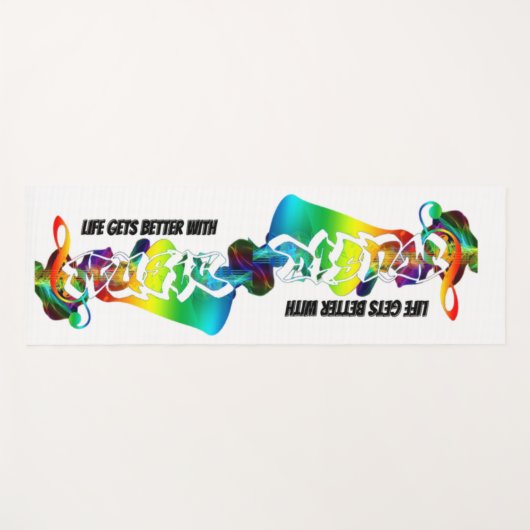 Vintage Musikunterhaltung Yogamatte (Vorderseite (Horizontal))