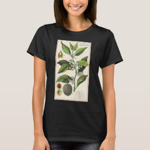 Vintage Muskatnuss-Pflanzenfruchtsamen, Lebensmitt T-Shirt