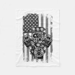 Vintage Muskelkater Pistole American Flag Funny Me Fleecedecke
