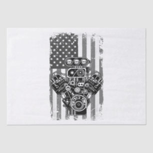 Vintage Muskelkater Pistole American Flag Funny Me Seidenpapier