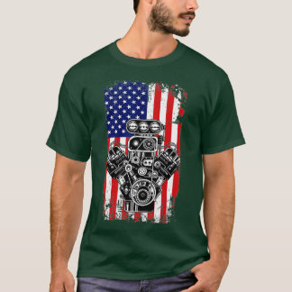Vintage Muskelkater Pistole American Flag Funny Me T-Shirt