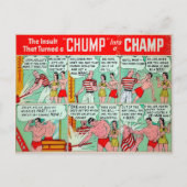 Vintage Muskelsteige Werbung Postkarte (Vorderseite)