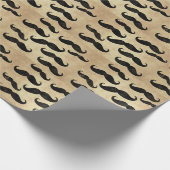 Vintage Mustaches Männermuster Geschenkpapier (Ecke)