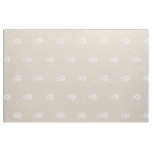 Vintage Muster aus Elfenbein und Weißes Barock Stoff (Fat Quarter (45,7 x 55,9 cm))