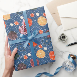 Vintage-Muster Bingata: Dunst, kleines Muster ... Geschenkpapier