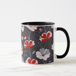 Vintage-Muster, elegantes Blumendesign Tasse