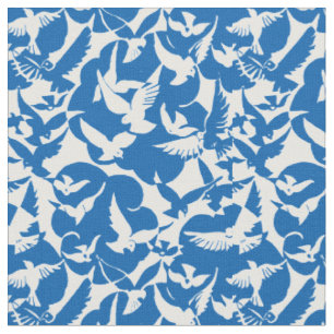 Vintage Muster fliegender Vögel Stoff