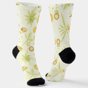 Vintage-Muster gelbe verrückte Socken