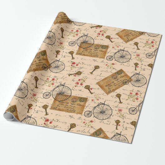 vintage Muster Geschenkpapier (Ungerollt)