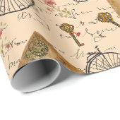 vintage Muster Geschenkpapier (Rolleneckpunkt)