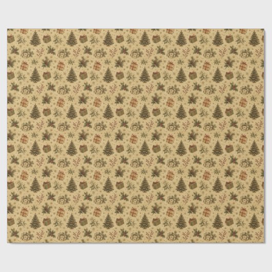 Vintage-Muster-Geschenkpapier Geschenkpapier (Flach)