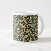 Vintage-Muster Jumbo-Tasse (Vorderseite Rechts)