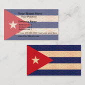 Vintage Muster-Kubaner-Flagge Visitenkarte (Vorne/Hinten)