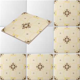 Vintage-Muster mit abwechselnden Medaillons Fliese