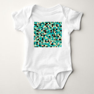 Vintage-Muster mit Dreiecken und Kreisen. Baby Strampler