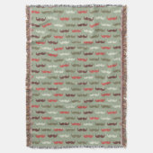 Vintage-Muster mit Schnurrbart Decke (Vorderseite Vertikal)