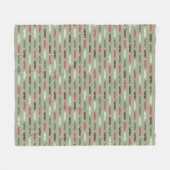 Vintage-Muster mit Schnurrbart Fleecedecke (Vorderseite (Horizontal))