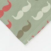 Vintage-Muster mit Schnurrbart Fleecedecke (Ecke)