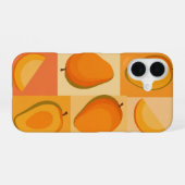 Vintage-Muster mit stilisierten Mangos iPhone 16 Hülle (Rückseite (Horizontal))