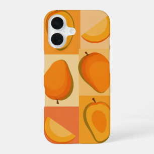 Vintage-Muster mit stilisierten Mangos iPhone 16 Hülle
