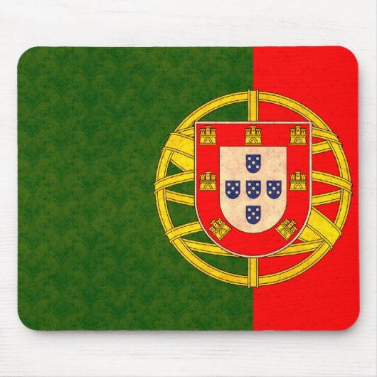 Vintage Muster-Portugiese-Flagge Mousepad (Vorne)