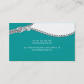 Vintage Muster-Reißverschluss-Mode-Geschäfts-Karte Visitenkarte (Rückseite)