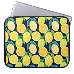 Vintage Musterdarstellung der Wasserfarbenlemon Laptopschutzhülle