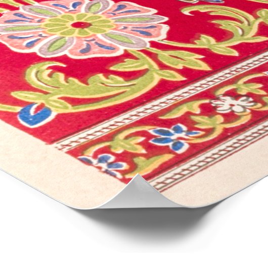 Vintage Musterdarstellung Poster (Ecke)