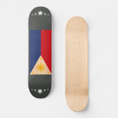 Vintage Musterfilipino-Flagge Skateboard (Vorderseite)