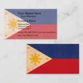 Vintage Musterfilipino-Flagge Visitenkarte (Vorne/Hinten)