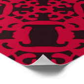 Vintage Musterkunst, abstrakt, antik, arabe Poster (Ecke)