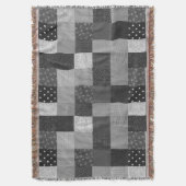 Vintage Musterquadrate für Schwarzweißpatchwork Decke (Vorderseite Vertikal)