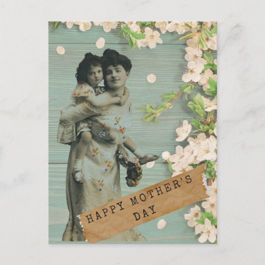 Vintage-Mutter Altered-Art-Muttertag Postkarte (Vorderseite)