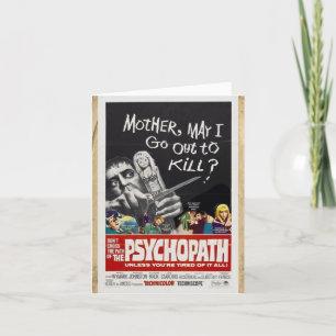 Vintage "Mutter, darf ich ausgehen?" Mitteilungska Feiertagskarte