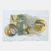 Vintage-Mutter-Gans-Kinderreim Hey Diddle Geschirrtuch (Horizontal)