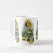 Vintage-Mutter-Gans-Kinderreim Hey Diddle Kaffeetasse (Vorderseite Links)