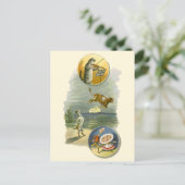 Vintage-Mutter-Gans-Kinderreim Hey Diddle Postkarte (Stehend Vorderseite)